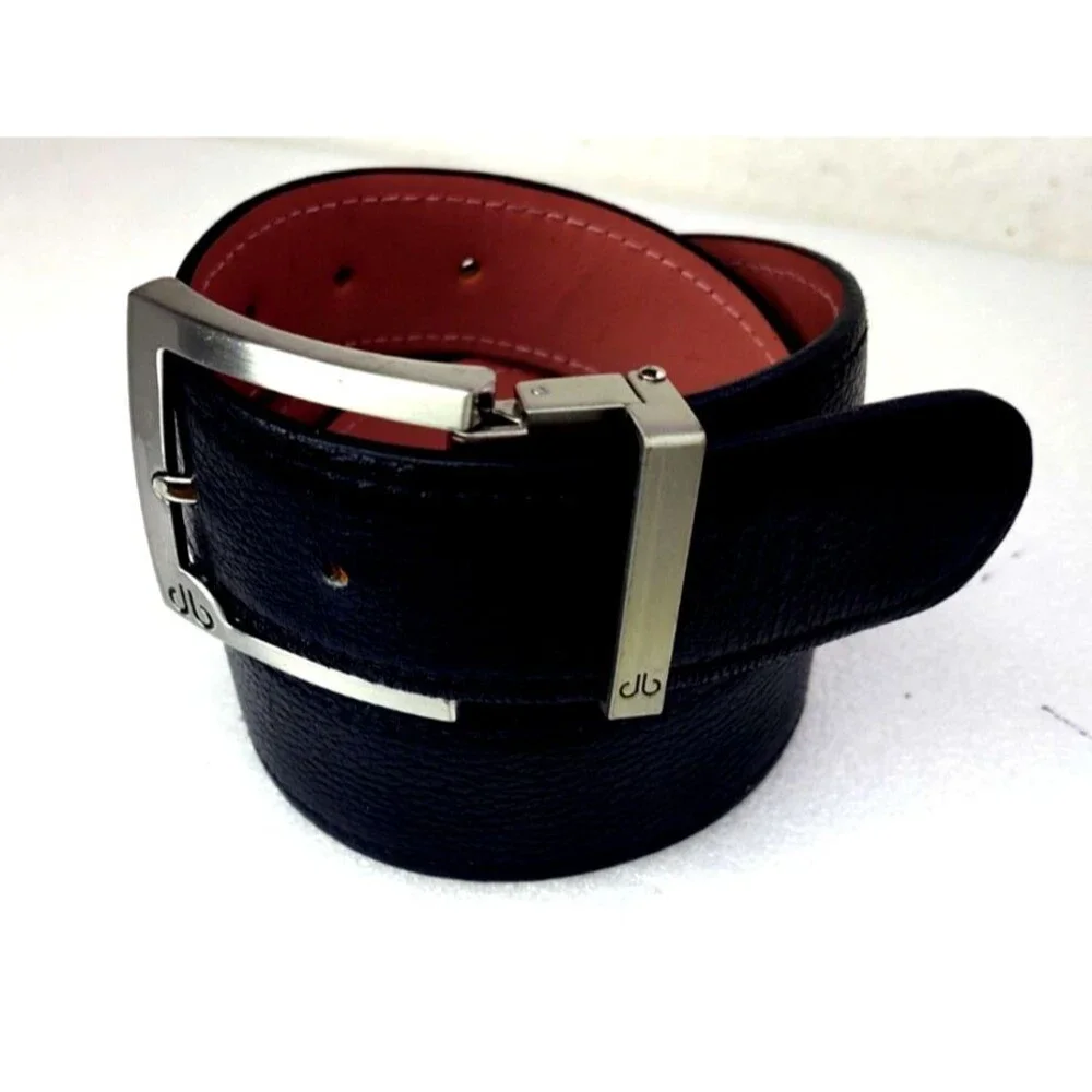 DRUH Mens Black Leather  Belt Size 30
